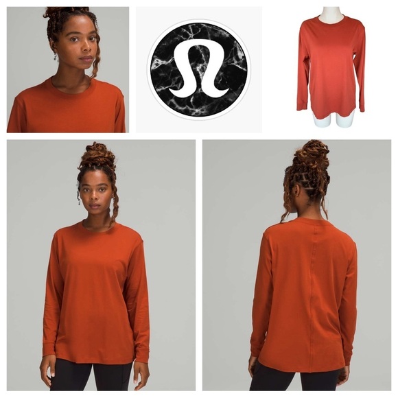 lululemon athletica Long Sleeve Top in Burnt Orange - Picture 1 of 15